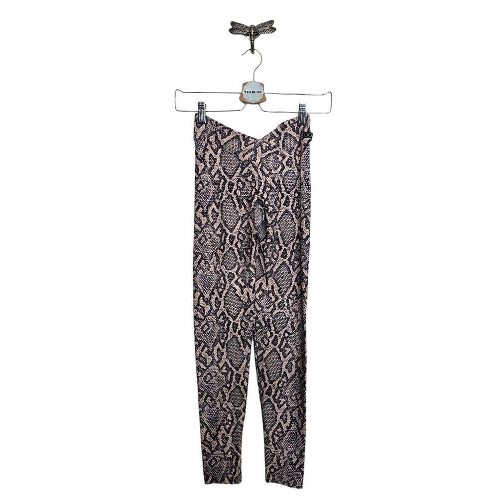 🔴 3/$30 Lici Python S Snake Reptile V-Cut Scrunch Legging S - Picture 2 of 13